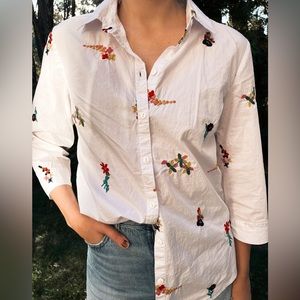 Faith & Zoe floral embroidered blouse